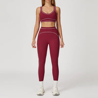 Color-Block Fleece Yoga Set