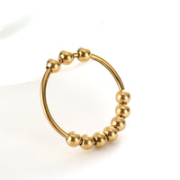 Anxiety Relief Spinner Ring with Meditation Beads