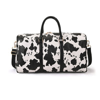 Large Capacity Leopard Print Contrast Tote Bag Shoulder Gym Bag