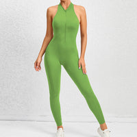 Zippered Yoga Jumpsuit - Tummy Control Shapewear Bodysuit