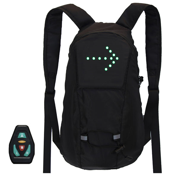 Remote-Control LED Safety Backpack for Cycling & Night Running