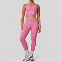 Tight-fitting Leggings And Shock-proof Sports Bra Fitness Running Set