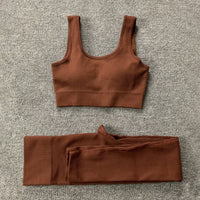 Seamless Yoga Set: Bra & High-Waist Leggings (2pcs)