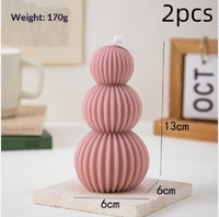 Creative Geometric Pillar Scented Candles For DIY Home And Holiday Decor