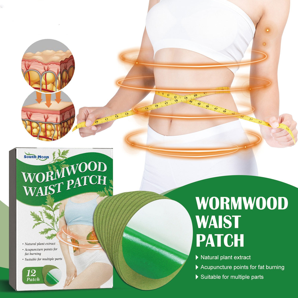 Argy Wormwood Slimming Waist Paste Dehumidifying Body Shaping