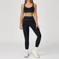 Color-Block Fleece Yoga Set