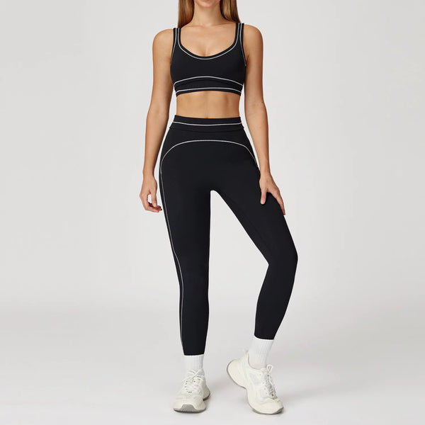 Color-Block Fleece Yoga Set