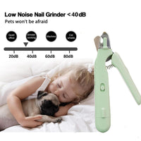 2-in-1 LED Pet Nail Clippers for Dogs & Cats