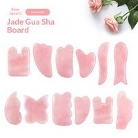 Jade And Rose Quartz Facial And Back Gua Sha Massager