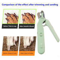 2-in-1 LED Pet Nail Clippers for Dogs & Cats