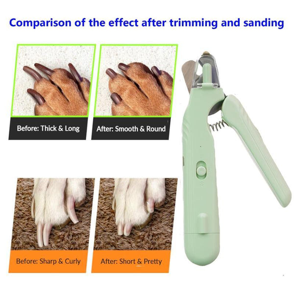 2-in-1 LED Pet Nail Clippers for Dogs & Cats
