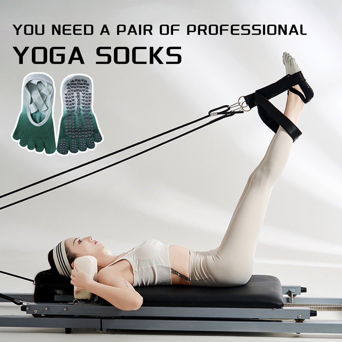 Yoga Socks For Women Men Non-Slip Full Toe Sticky Grip Accessories For Yoga, Barre, Pilates, Dance, Ballet