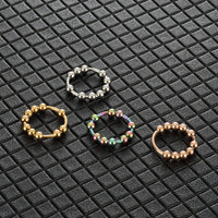 Anxiety Relief Spinner Ring with Meditation Beads