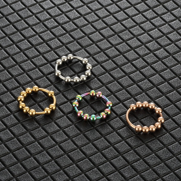 Anxiety Relief Spinner Ring with Meditation Beads