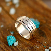 Rotating Letter Anxiety Ring for Stress Relief