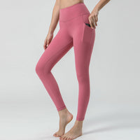 New Nude Yoga Women's High Waist Pocket Fitness Suit