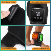 Foot Massager for Neuropathy, Rechargeable Ankle Heating Pad with Massage for Circulation, Foot and Ankle Massager for Pain Relief, Suitable for Reduce Fatigue and Plantar Fasciitis, Travel & Home Use