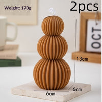 Creative Geometric Pillar Scented Candles For DIY Home And Holiday Decor