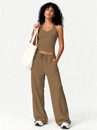 Womens Yoga Casual Top And Pants Set