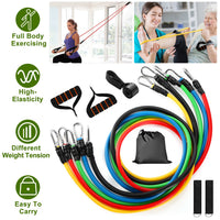 11-Piece Resistance Bands Set for Yoga, Pilates & Full-Body Workouts