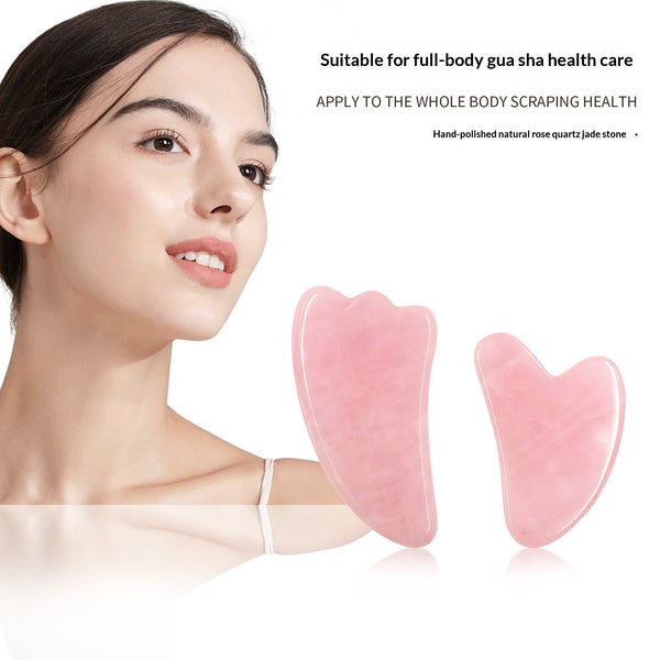 Jade And Rose Quartz Facial And Back Gua Sha Massager