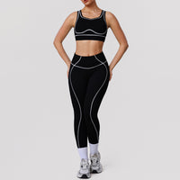 Tight-fitting Leggings And Shock-proof Sports Bra Fitness Running Set