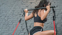 Body Workout Trainer Bar with Resistance Bands Rubber Buckles