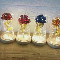 Valentines Day Gift  For Girlfriend Eternal Rose Flowers LED Light In Glass Cover Day Wedding Decoration Favors Mother Day Female Gift  Gift